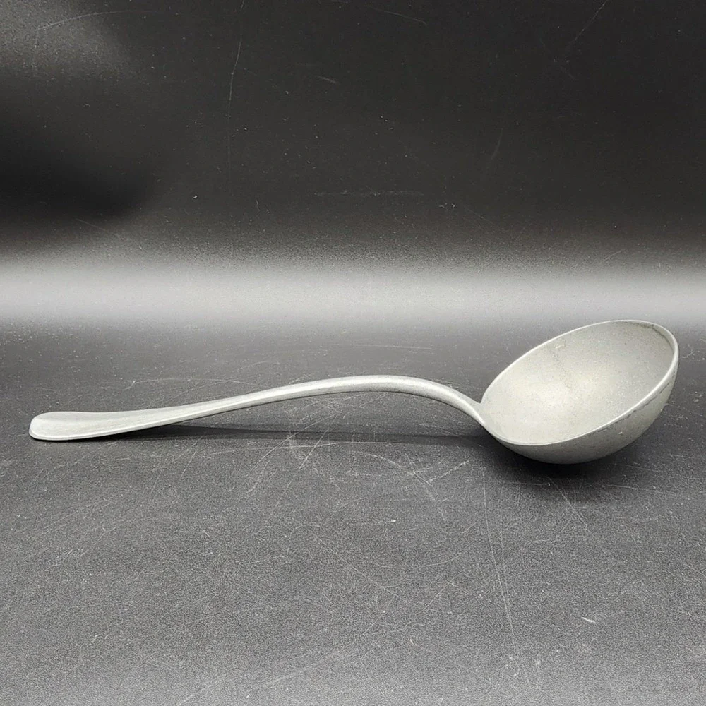 Germany Silver Aluminum Ladle Vintage MCM Minimalist Serving Spoon Retro